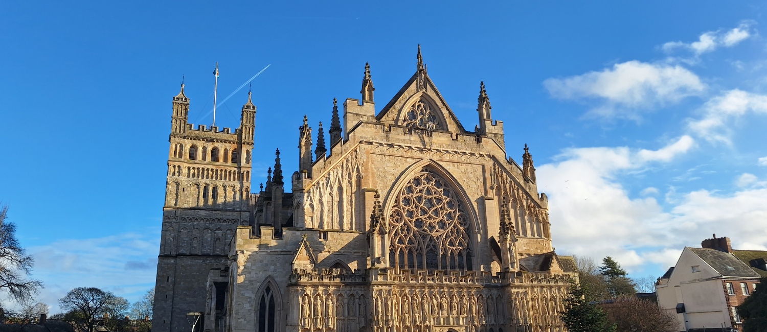 Exterior view of Exeter Cathedral